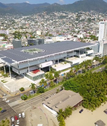 Vista aérea del edificio inteligente en Acapulco