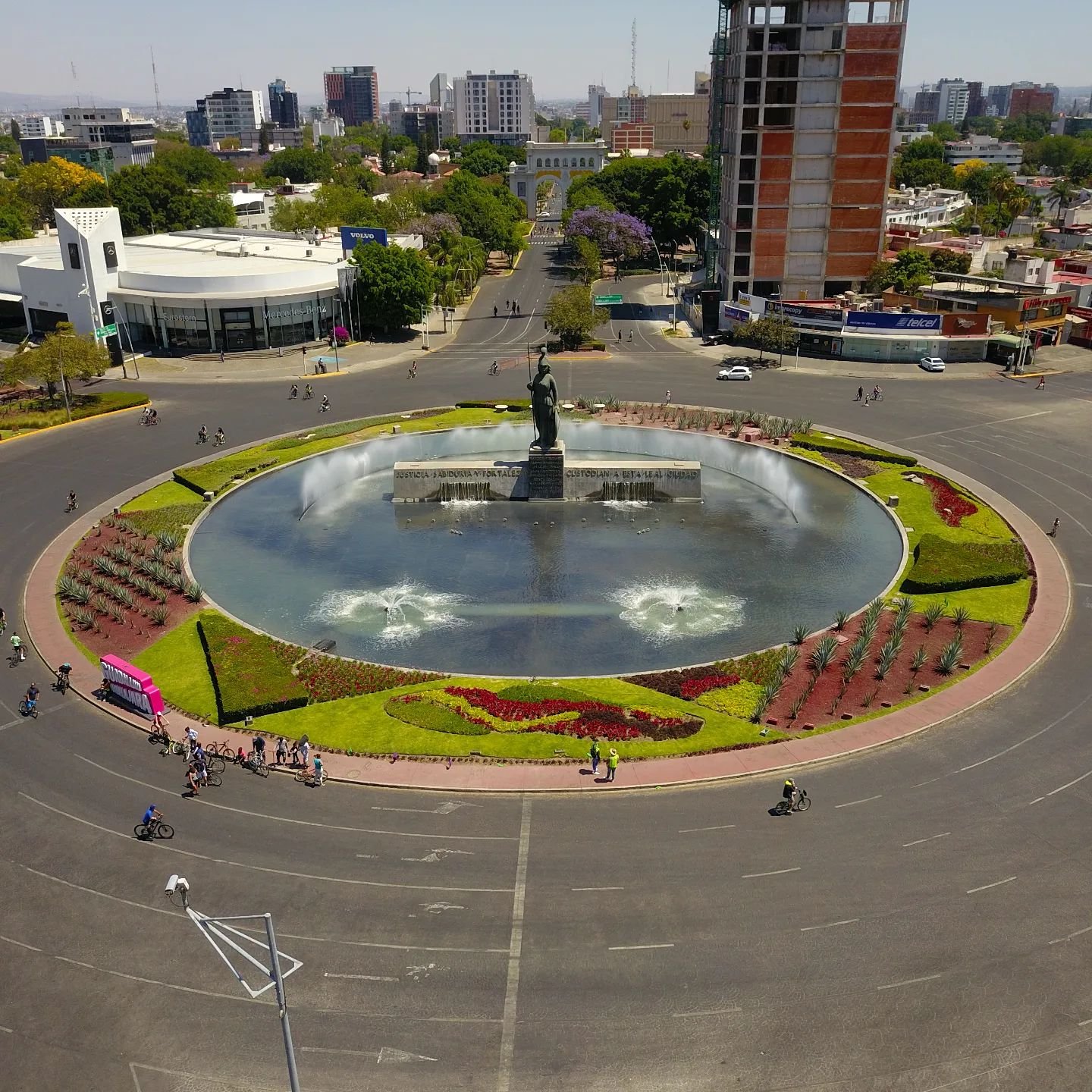 Foto aérea de la Glorieta de la Minerva