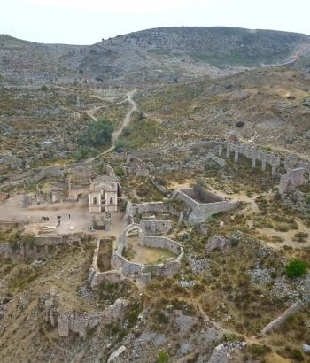 Vista aérea del pueblo fantasma en Real del Catorce