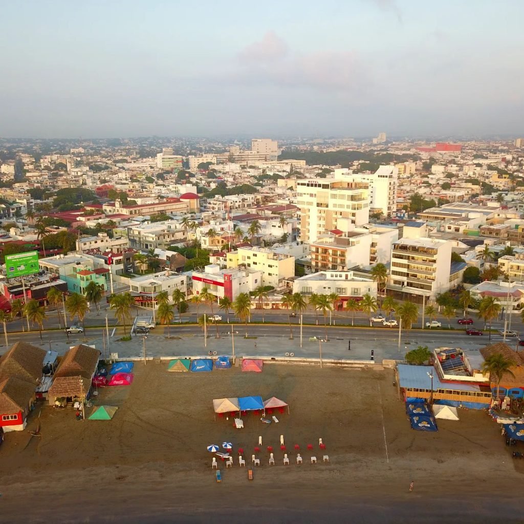 Imagen aérea del puerto de Veracruz