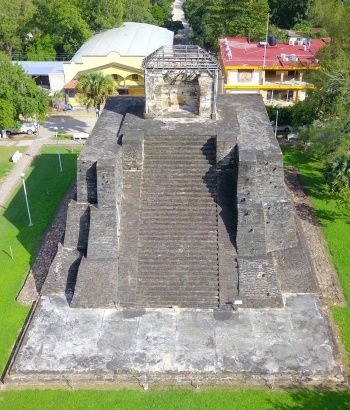 Vista aérea del castillo de Teayo en Veracruz
