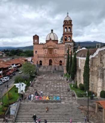 Vista aerea de la iglesia de Tapalpa